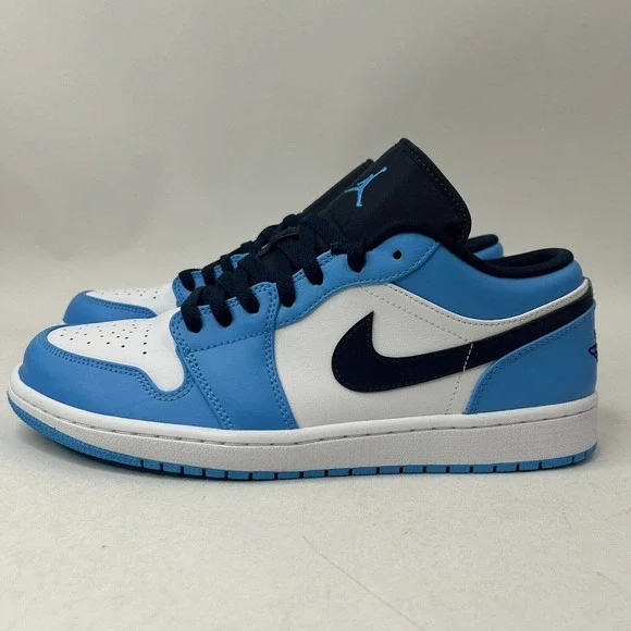 Nike Shoes Jordan 1 Low Retro “UNC Powder Blue Obsidian” 2023 - Picture 6 of 8